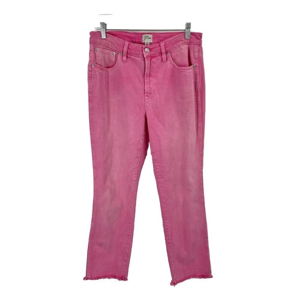 VGUC J. Crew Pink Straight Leg Women's Jeans Sz 29